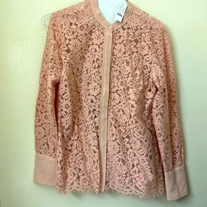 JCrew blush lace top